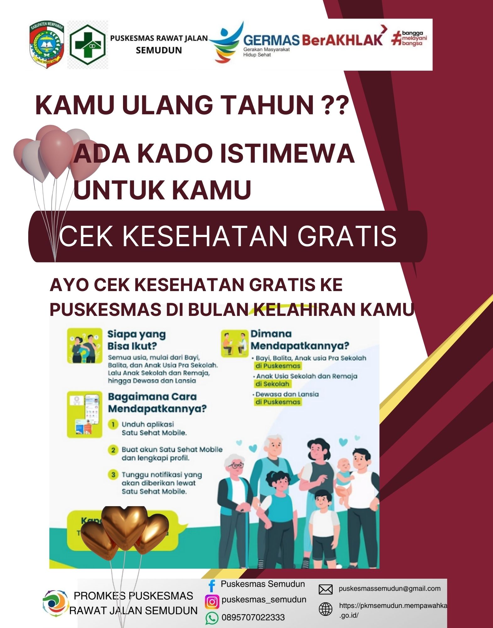 Ayo Cek Kesehatan Gratis di Bulan Kelahiran mu